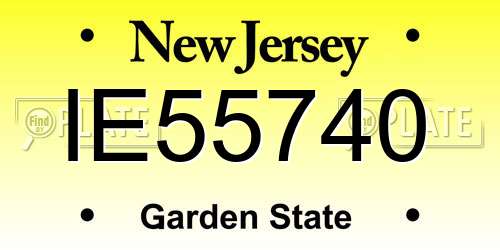 IE55740 New Jersey License Plate