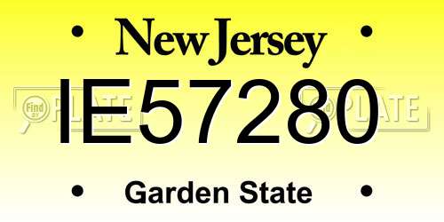 IE57280 New Jersey License Plate