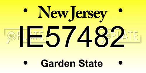IE57482 New Jersey License Plate