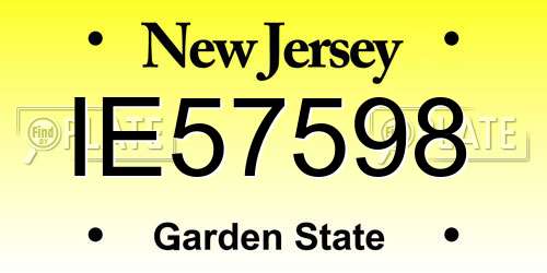 IE57598 New Jersey License Plate