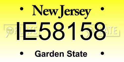 IE58158 New Jersey License Plate