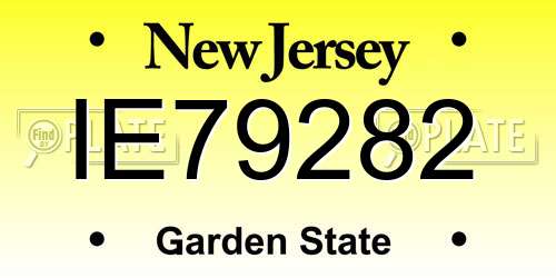 IE79282 New Jersey License Plate
