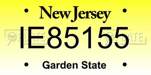IE85155 New Jersey License Plate