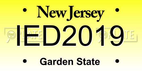 IED2019 New Jersey License Plate
