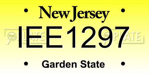 IEE1297 New Jersey License Plate