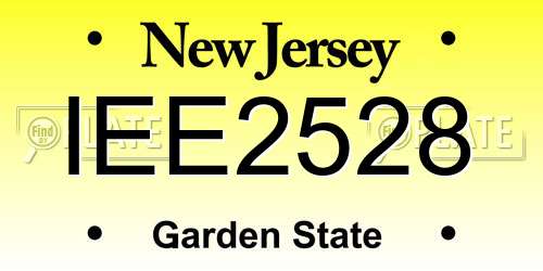 IEE2528 New Jersey License Plate