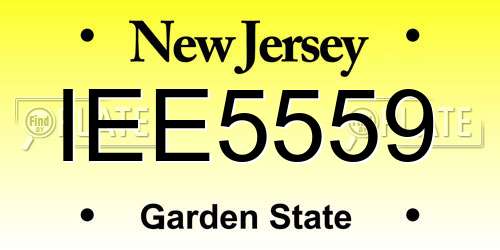 IEE5559 New Jersey License Plate