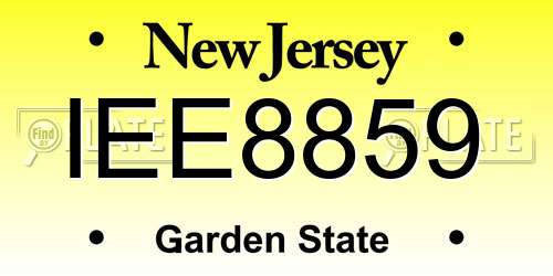 IEE8859 New Jersey License Plate