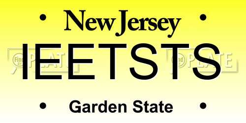 IEETSTS New Jersey License Plate