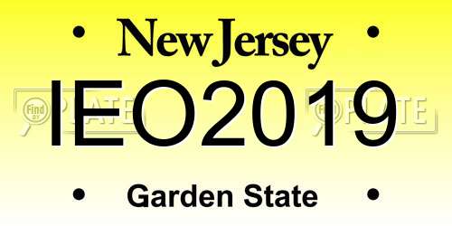 IEO2019 New Jersey License Plate