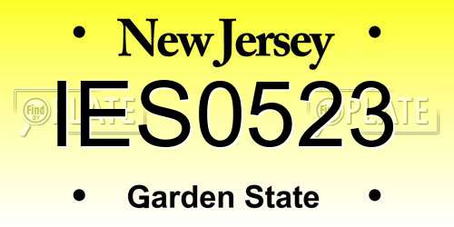 IES0523 New Jersey License Plate