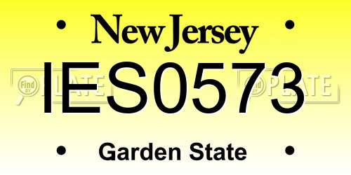 IES0573 New Jersey License Plate