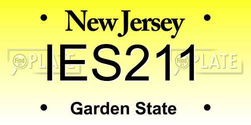 IES211 New Jersey License Plate