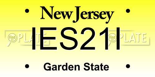 IES21I New Jersey License Plate