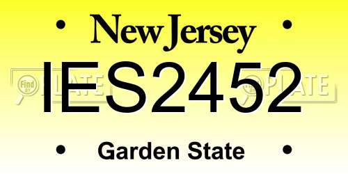 IES2452 New Jersey License Plate