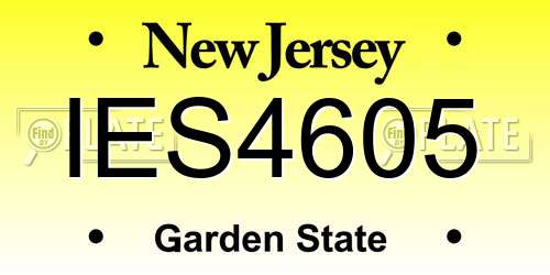 IES4605 New Jersey License Plate