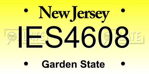 IES4608 New Jersey License Plate