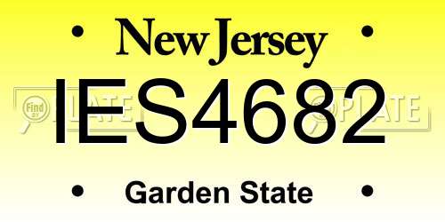 IES4682 New Jersey License Plate