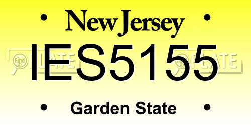 IES5155 New Jersey License Plate
