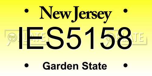 IES5158 New Jersey License Plate