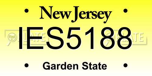 IES5188 New Jersey License Plate