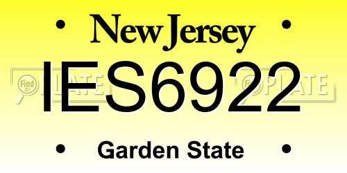 IES6922 New Jersey License Plate