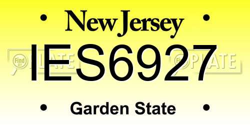 IES6927 New Jersey License Plate