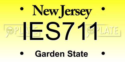 IES711 New Jersey License Plate