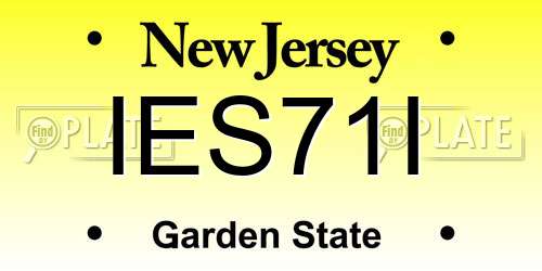 IES71I New Jersey License Plate