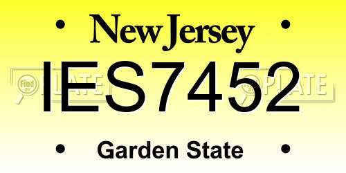 IES7452 New Jersey License Plate