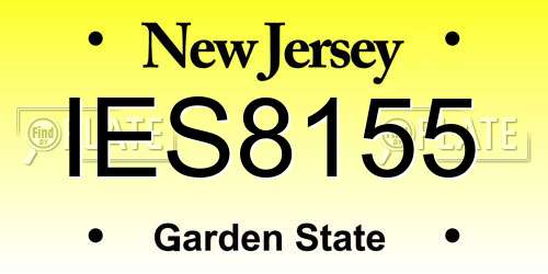 IES8155 New Jersey License Plate