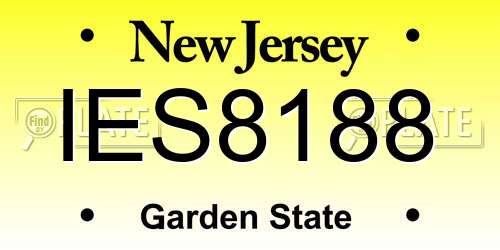 IES8188 New Jersey License Plate