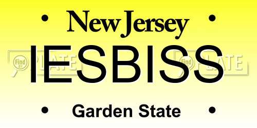 IESBISS New Jersey License Plate