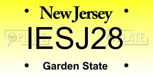 IESJ28 New Jersey License Plate