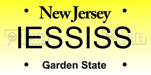 IESSISS New Jersey License Plate
