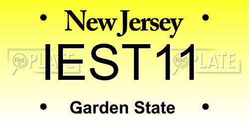 IEST11 New Jersey License Plate