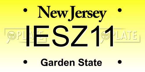 IESZ11 New Jersey License Plate