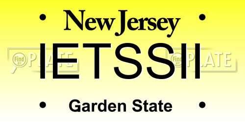 IETSSII New Jersey License Plate