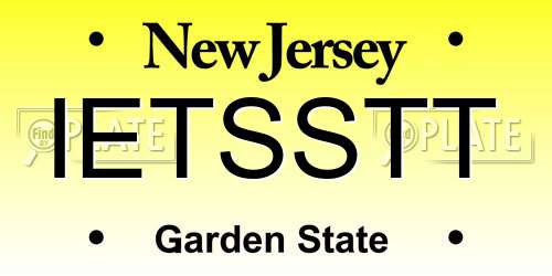 IETSSTT New Jersey License Plate