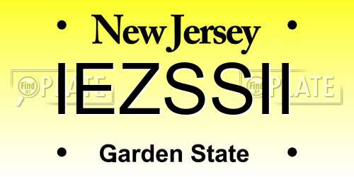 IEZSSII New Jersey License Plate
