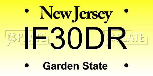 IF30DR New Jersey License Plate