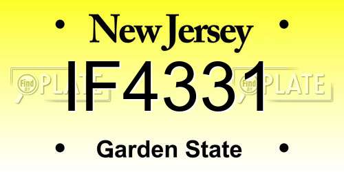 IF4331 New Jersey License Plate