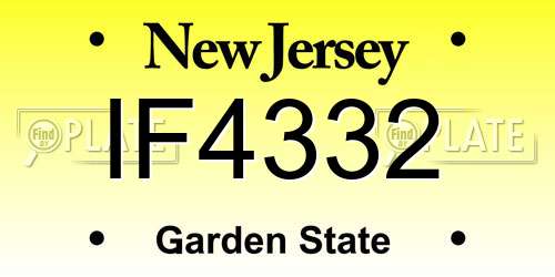 IF4332 New Jersey License Plate