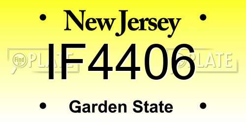 IF4406 New Jersey License Plate