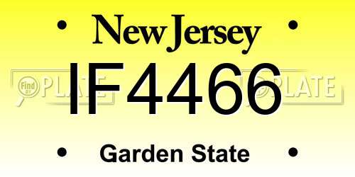 IF4466 New Jersey License Plate