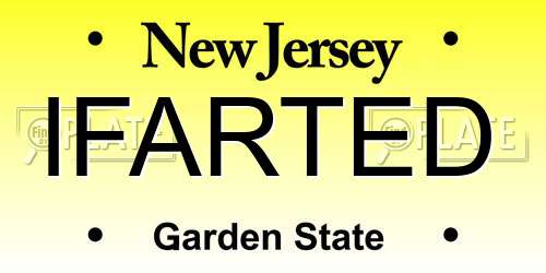 IFARTED New Jersey License Plate