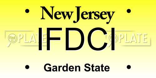 IFDCI New Jersey License Plate