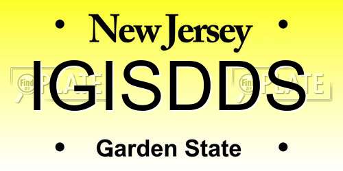 IGISDDS New Jersey License Plate