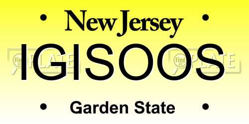 IGISOOS New Jersey License Plate