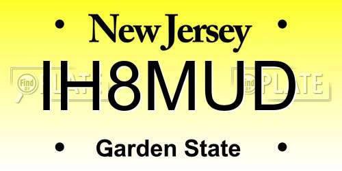 IH8MUD New Jersey License Plate